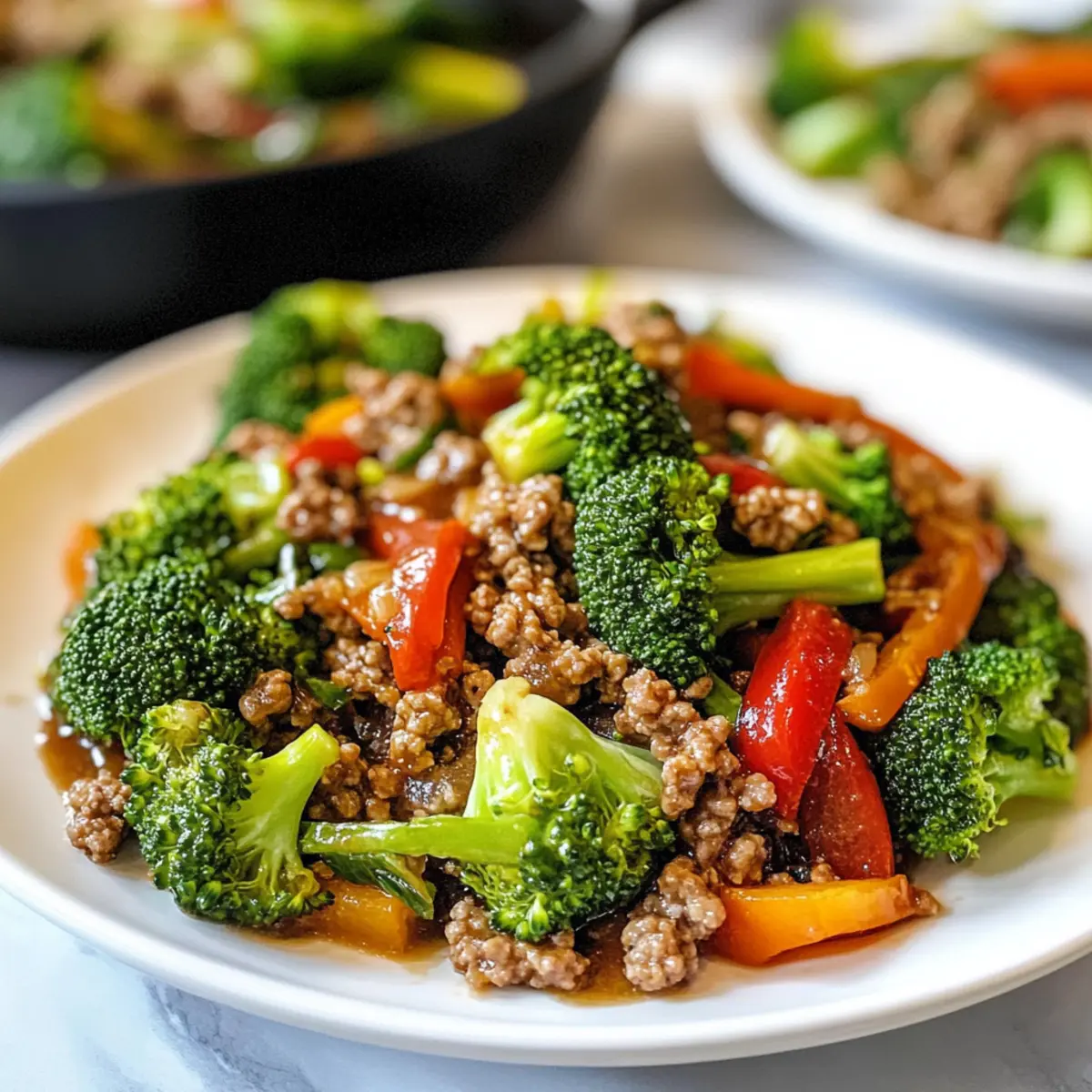 Rinderhackfleisch und Brokkoli Pfanne in 20 Minuten