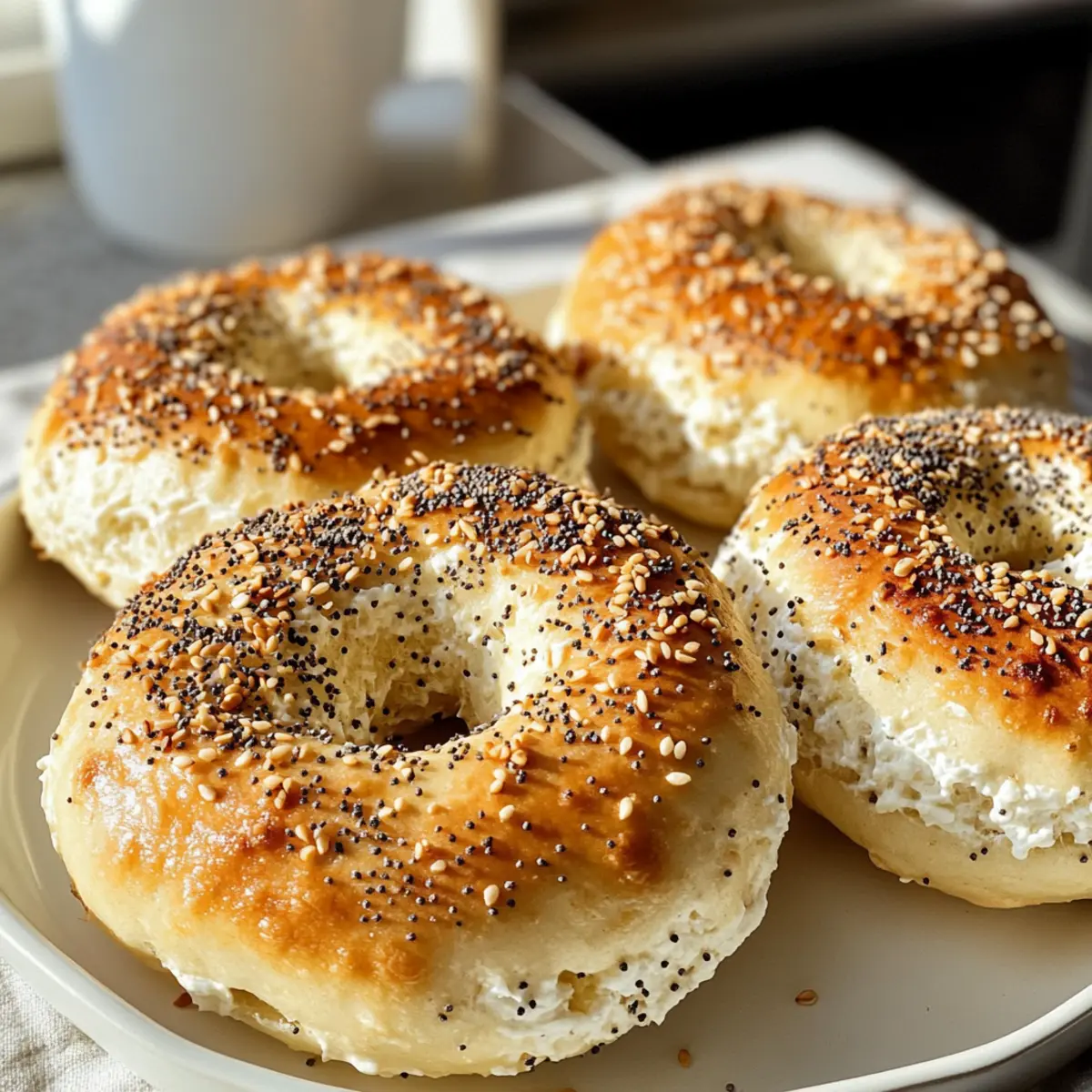 Hohe-Protein Hüttenkäse Bagels einfach gemacht
