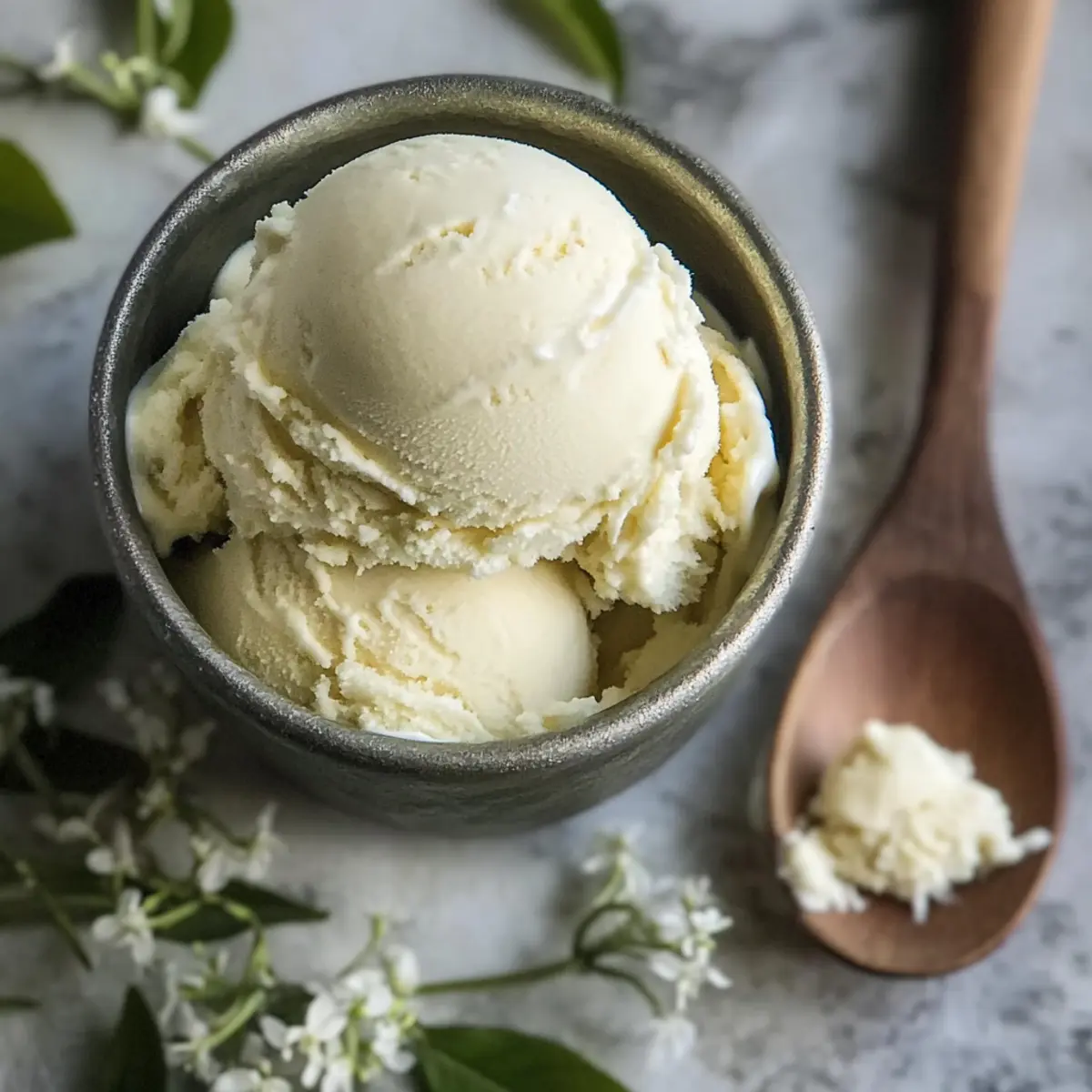 Jasmintee-Eiscreme für heiße Sommertage