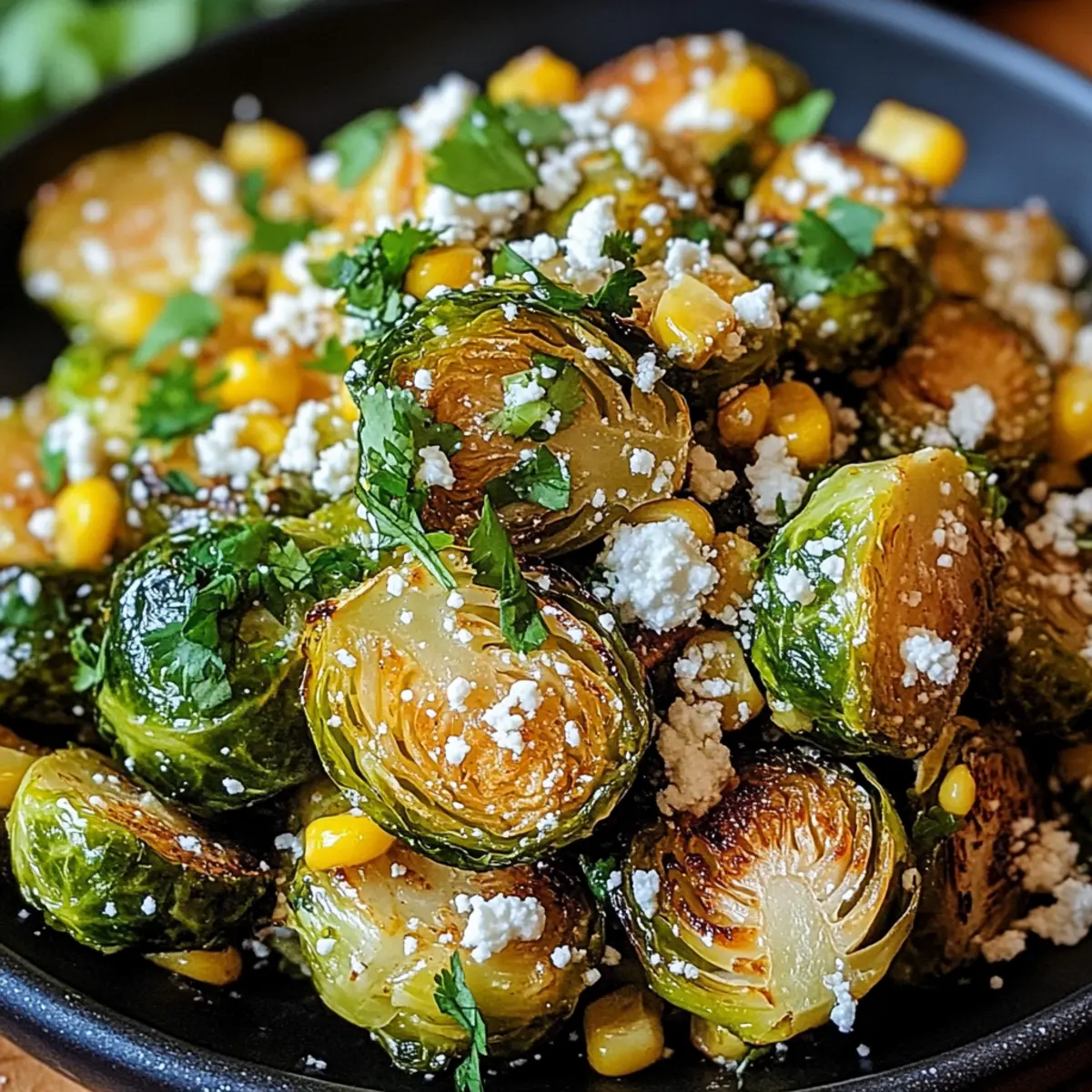 Mexikanischer Straßenmais Rosenkohl trifft Geschmacksexplosion