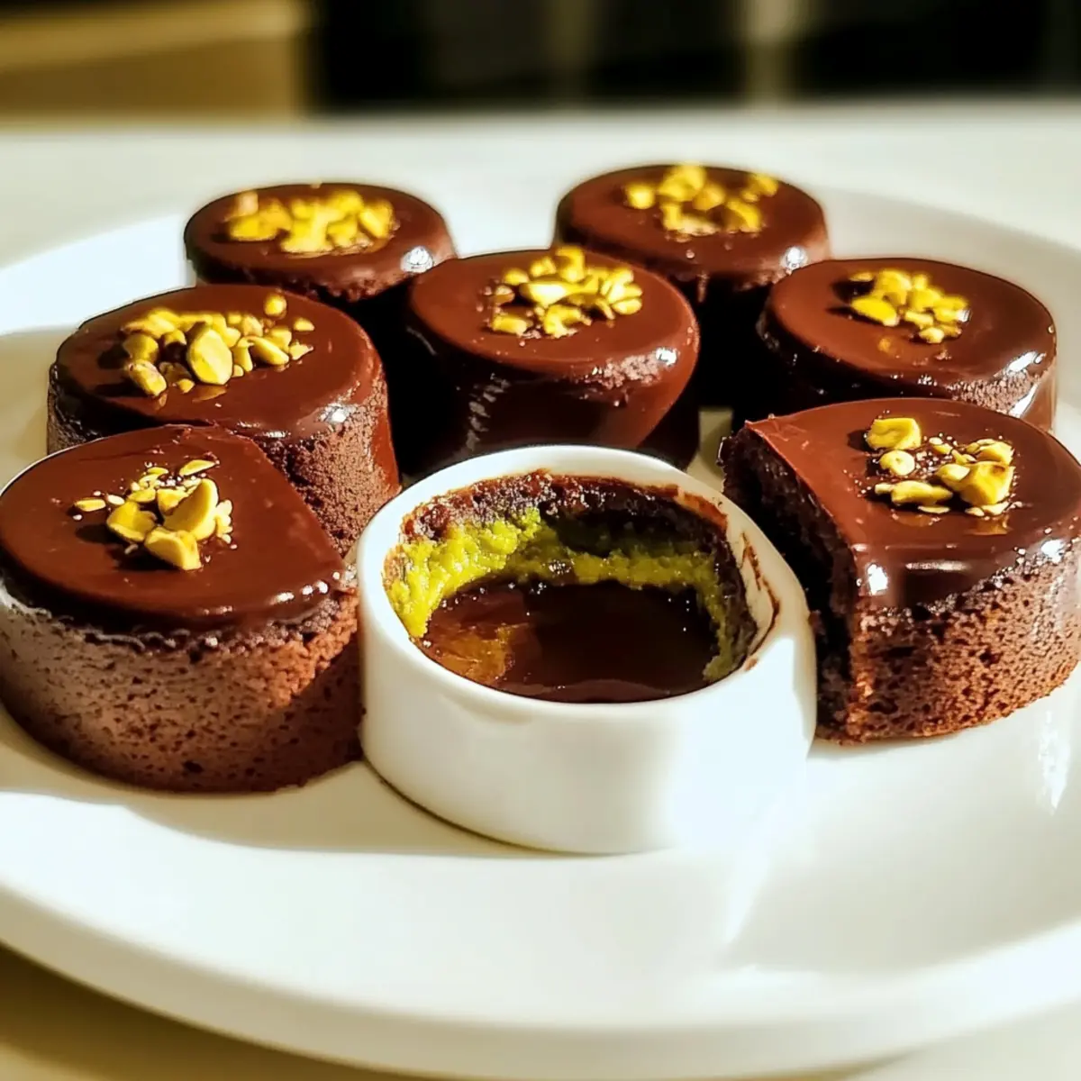 Pistazien-Schokoladen-Lava-Kuchen für besondere Momente