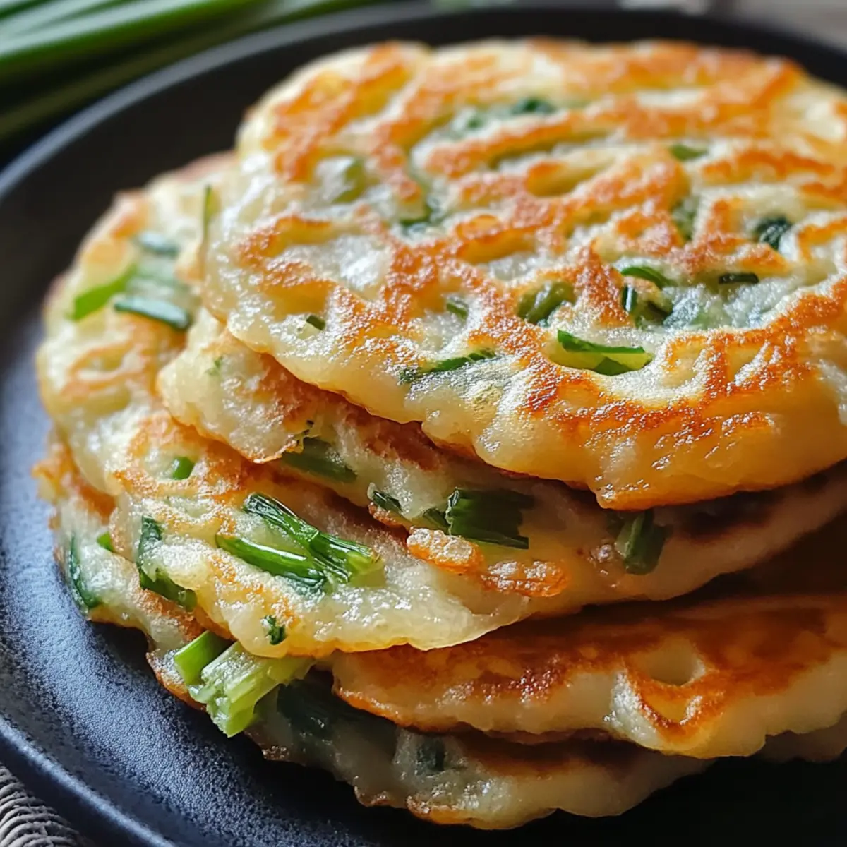 Reispapier-Frühlingszwiebel-Pfannkuchen wie im Traum
