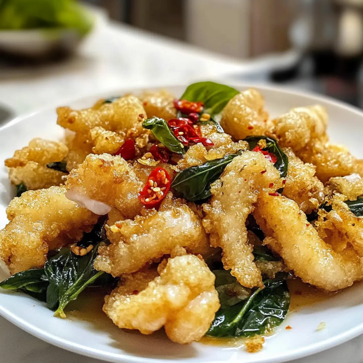 Salz und Pfeffer Tintenfisch für zu Hause genießen