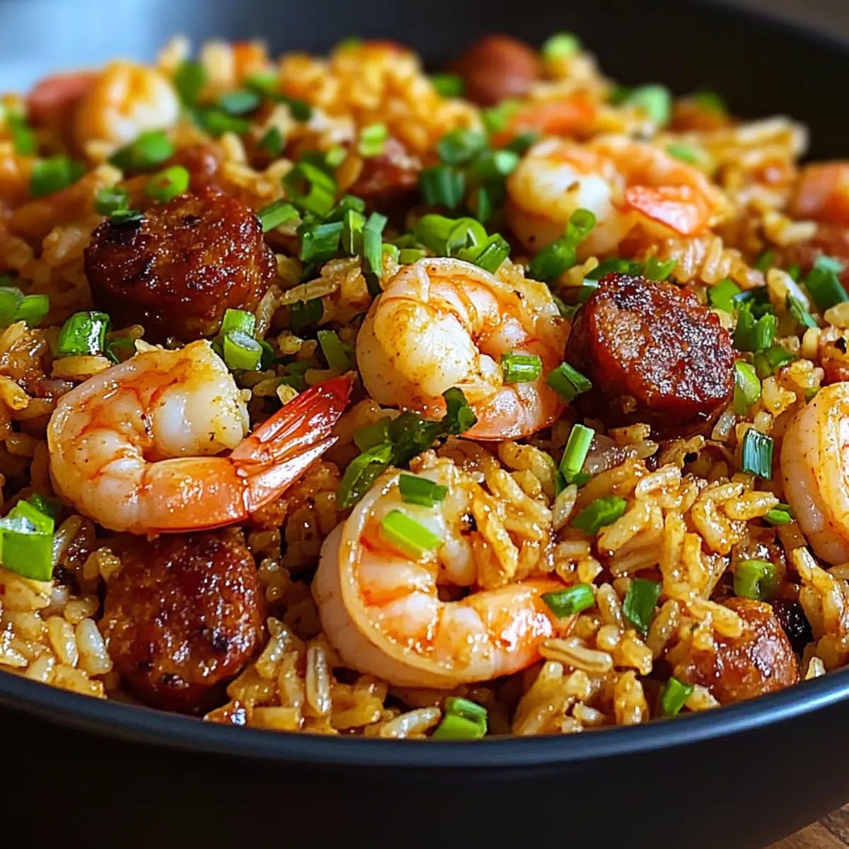 Garnelenwürstchen Dirty Rice ganz einfach zubereiten