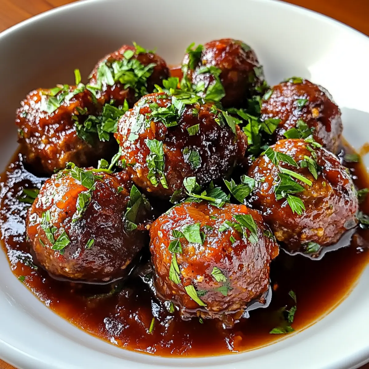 Zarte rote Weine geschmorte Fleischbällchen für Zuhause