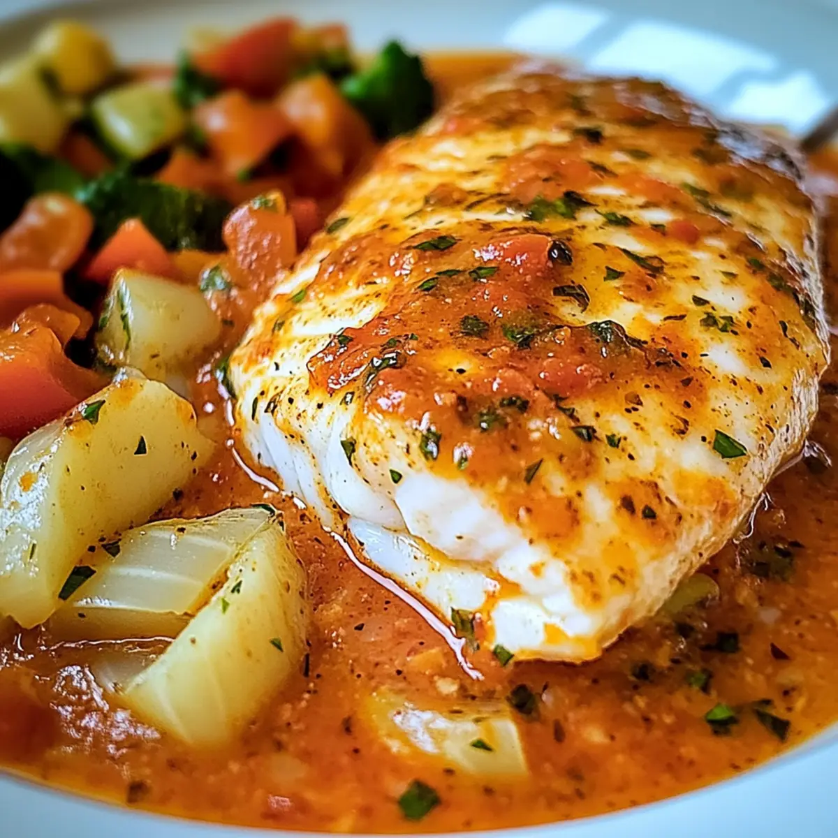 Tilapia in gerösteter Paprikasoße schnell und einfach