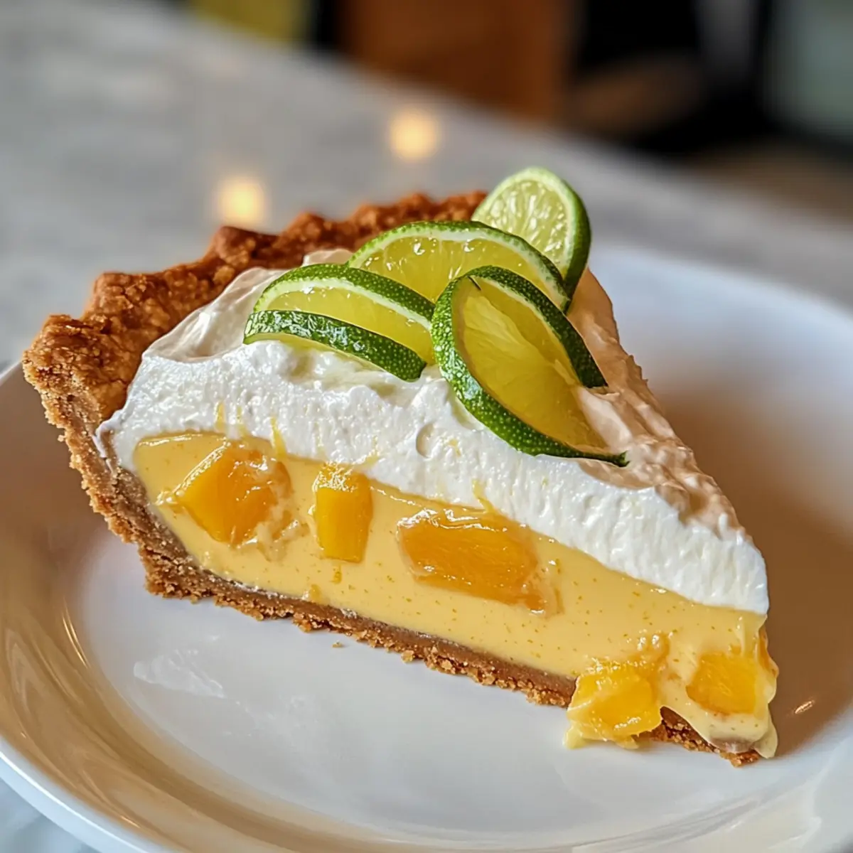 Tropische Mango-Key-Lime-Pie zum Verlieben