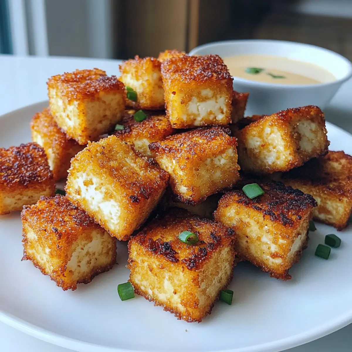 20-Minuten Luftfritteuse knuspriger Tofu genießen
