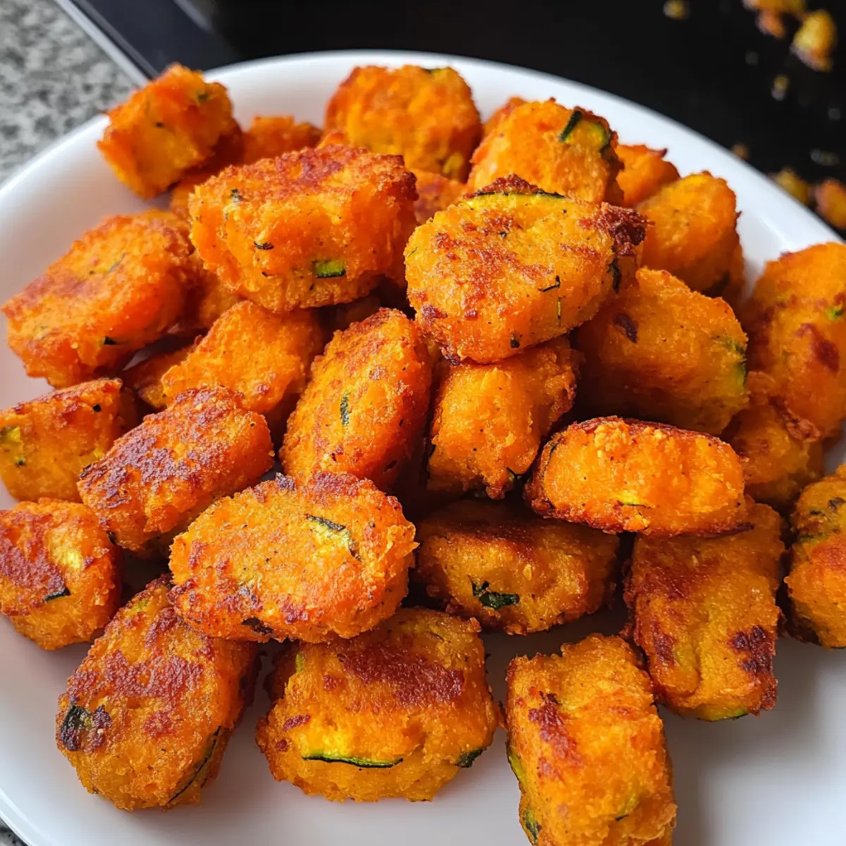 Gebackene Süßkartoffel-Zucchini-Tots für Genusshungrige