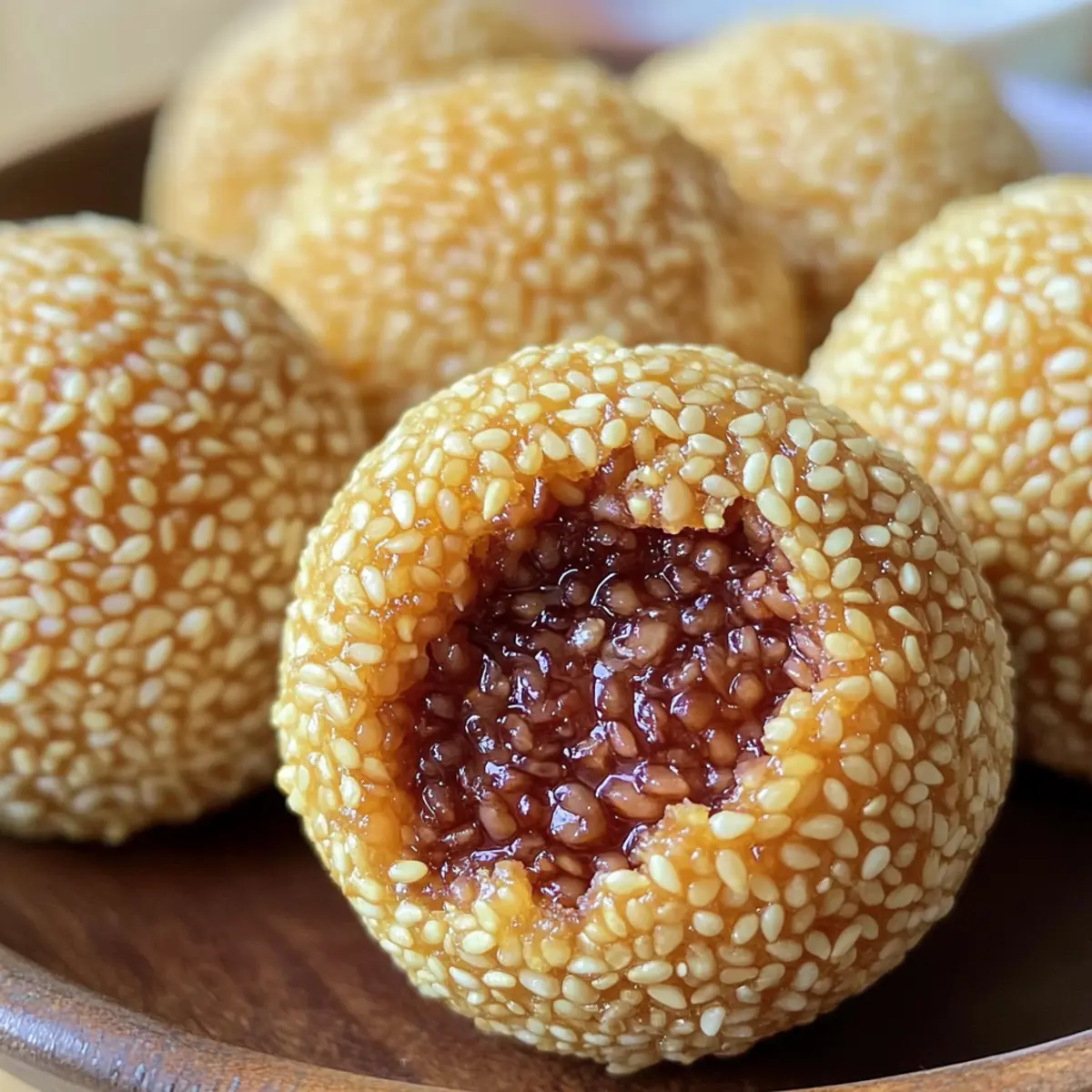 Chinesische frittierte Sesamkugeln selbstgemacht