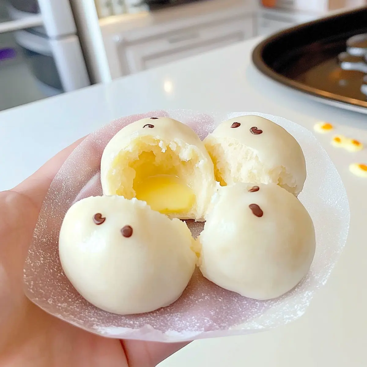 Gedämpfte Eiercreme-Brötchen für Zuhause machen