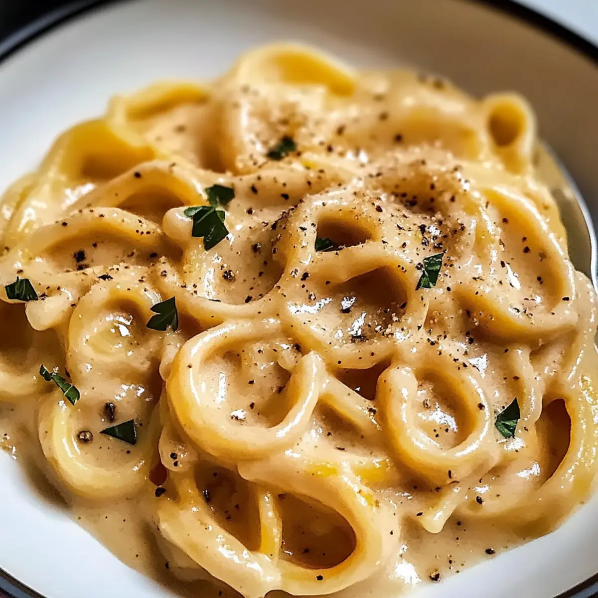 Cremige geröstete Knoblauch- und Zitronenpasta Spaß für jeden Abend