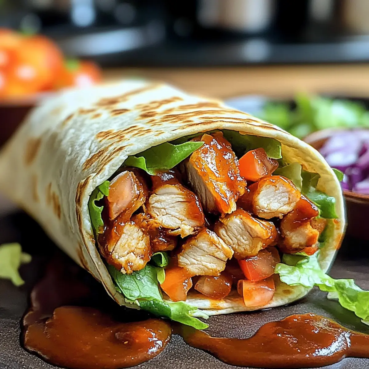 Knusprige BBQ Hähnchen-Wraps für jeden Anlass