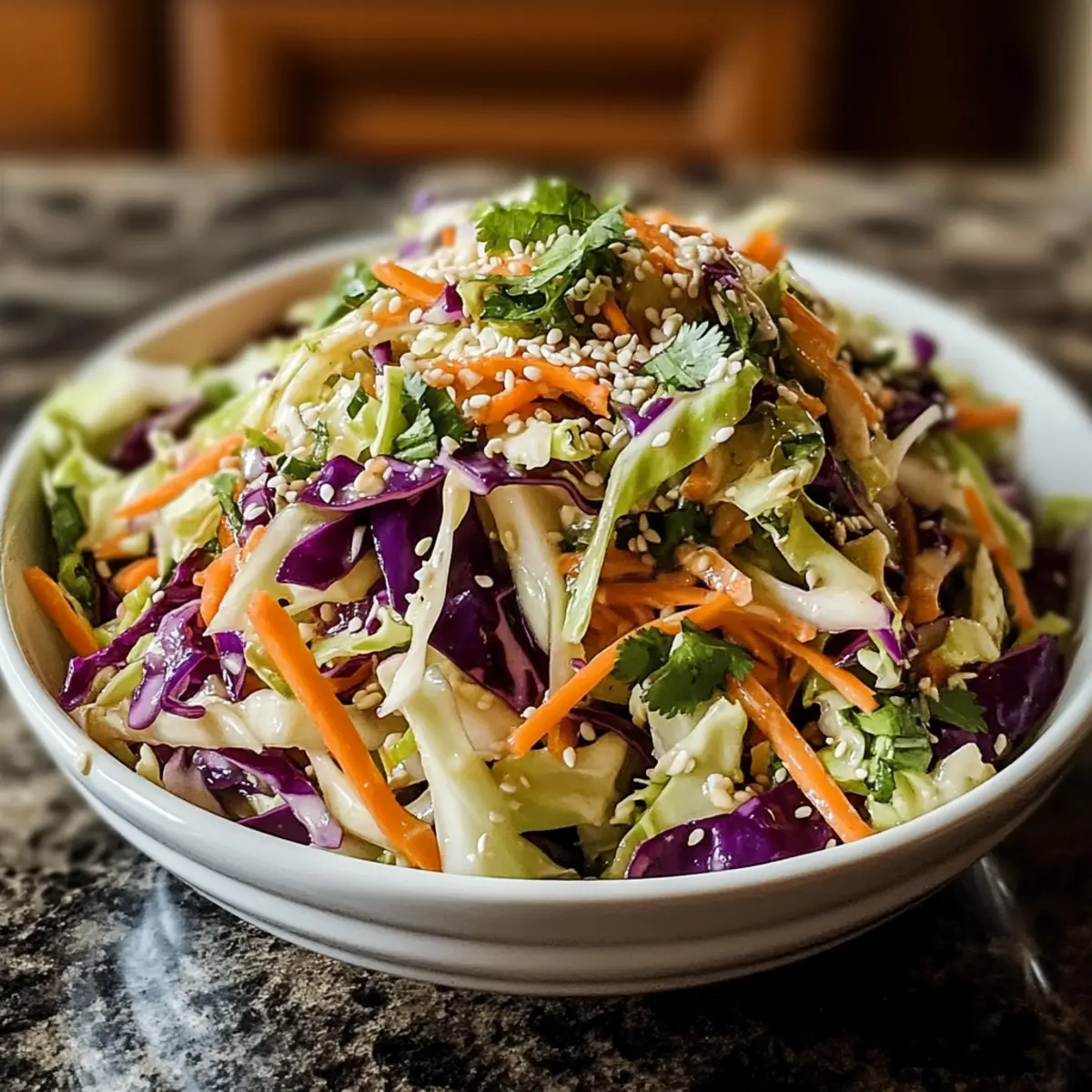 Knackiger Asiatischer Kohl-Slaw mit Sesam-Dressing