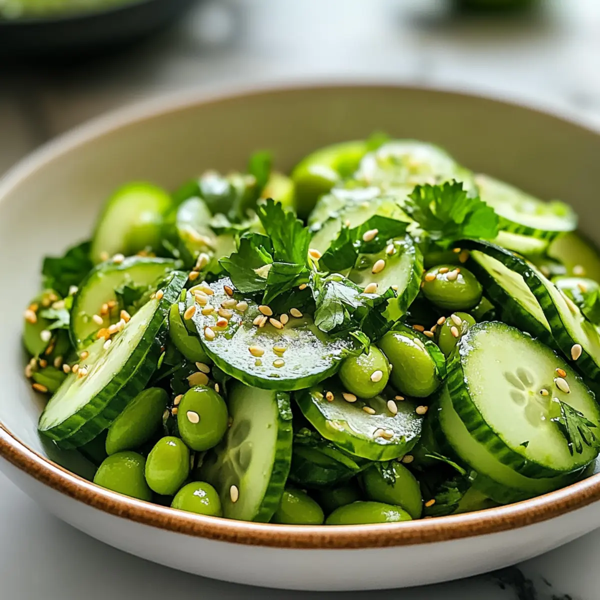 Gurken Edamame Salat - Schnell und Erfrischend