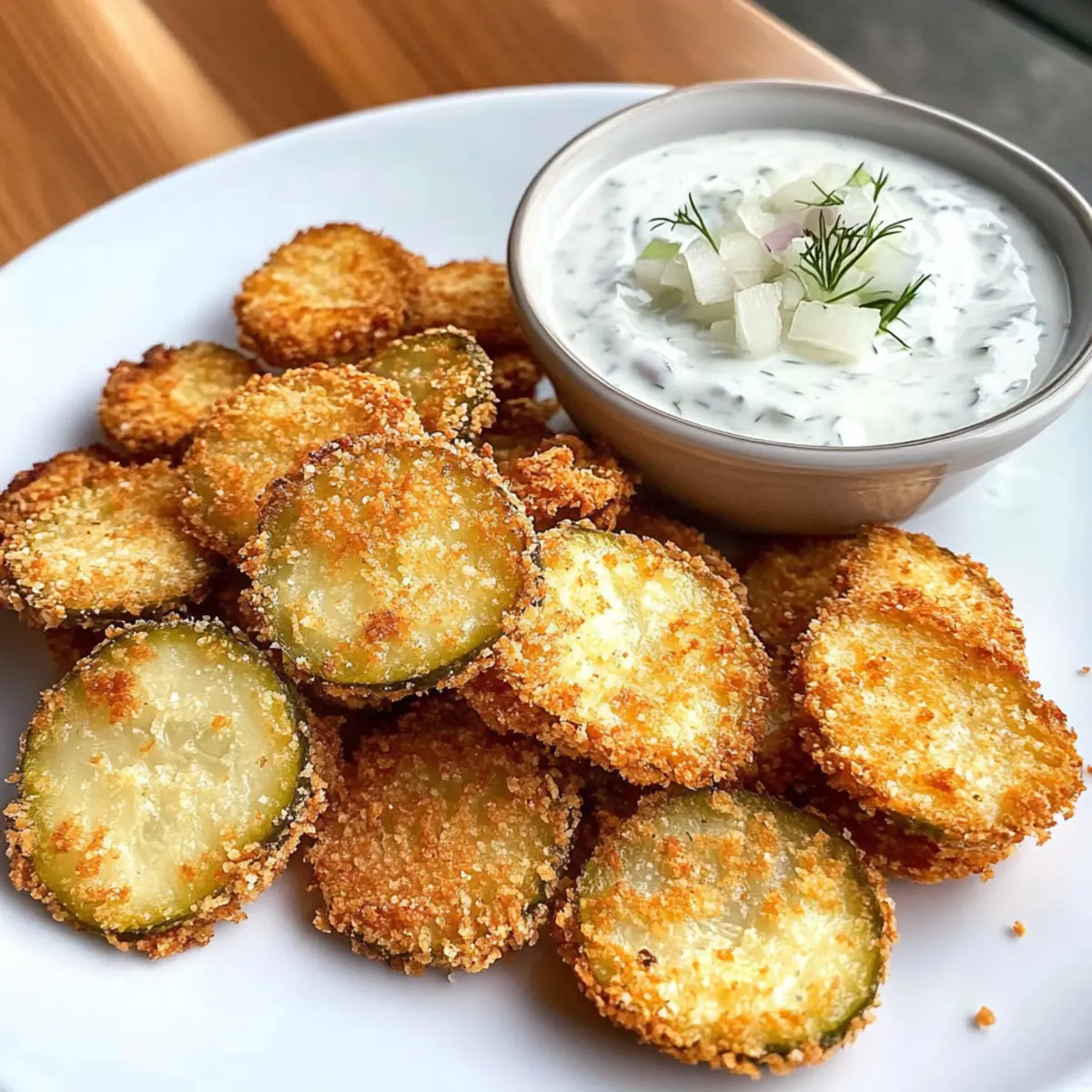 Frittierte Gewürzgurken im Air Fryer genießen