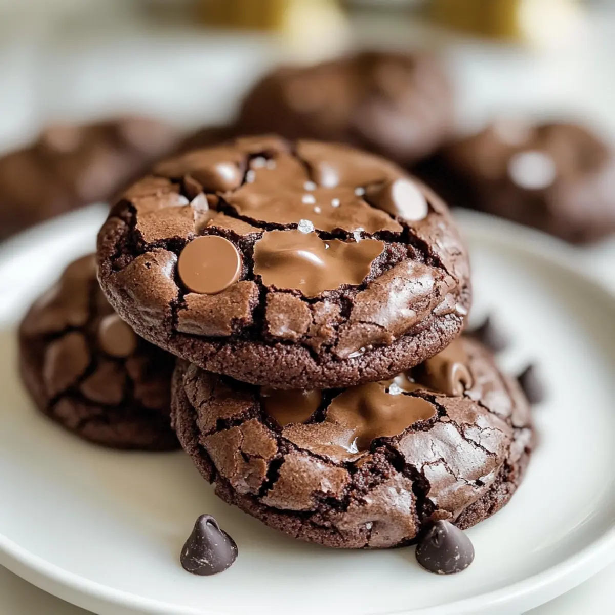 Fudgy Brownie Kekse mit einem Espressokick