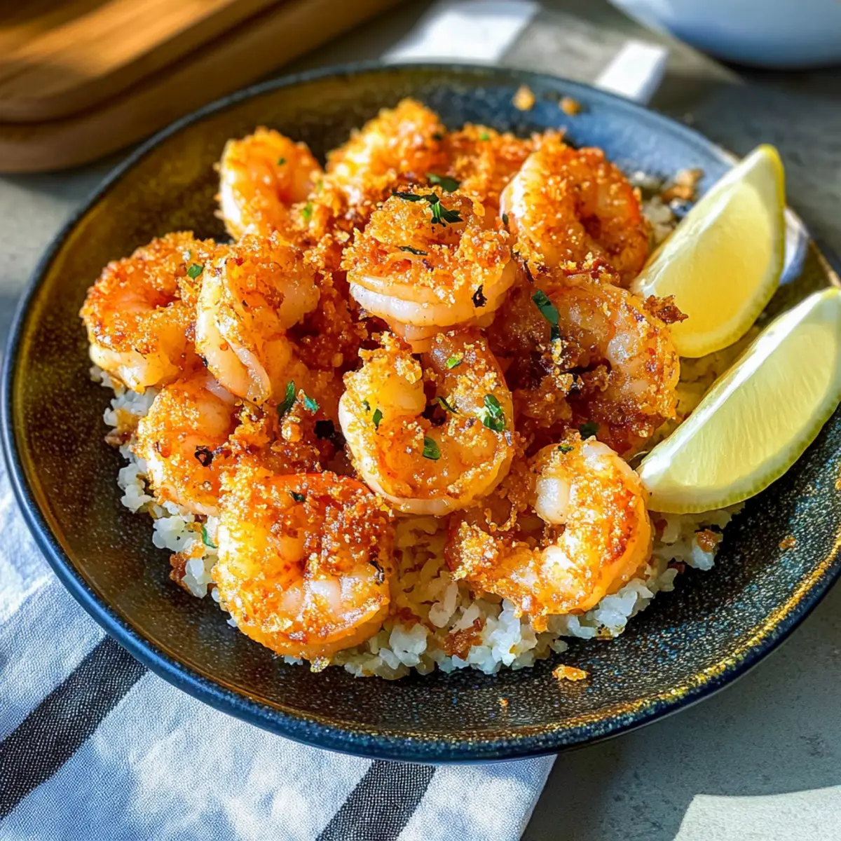 Hawaiianischer Knoblauchgarnelen in 25 Minuten