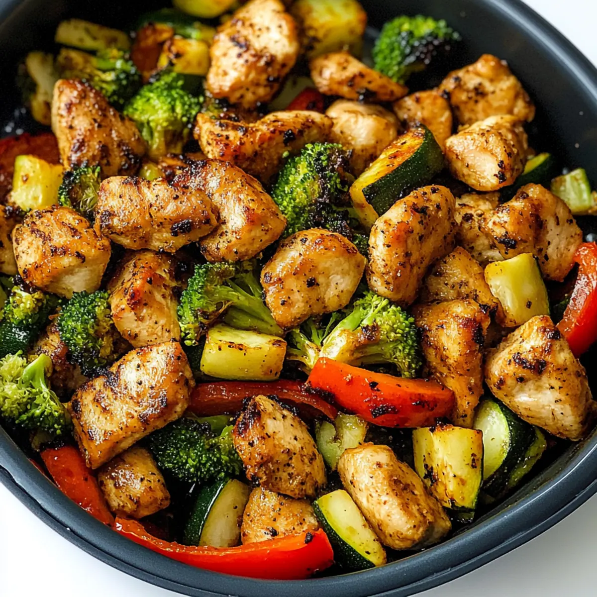 Gesunde Heißluftfritteuse Hähnchen und Gemüse Rezept