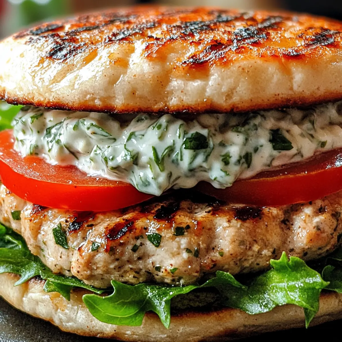 Saftige griechische Hähnchenburger mit Tzatziki-Genuss