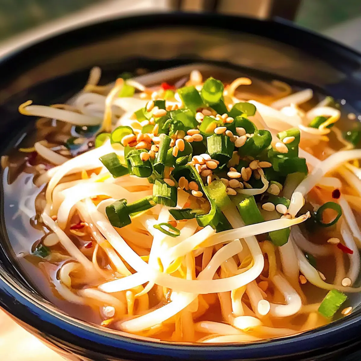 Würzige Sojabohnensprossen Suppe in Minuten