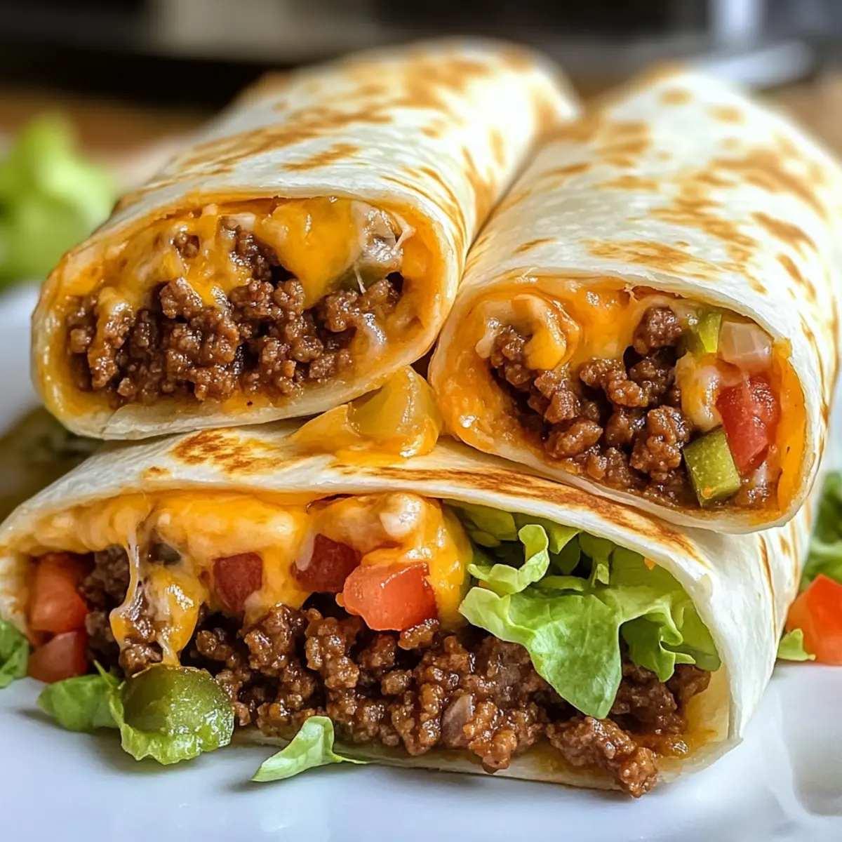 Saftiger Nacho Käse Rindfleisch Wrap für jeden Anlass