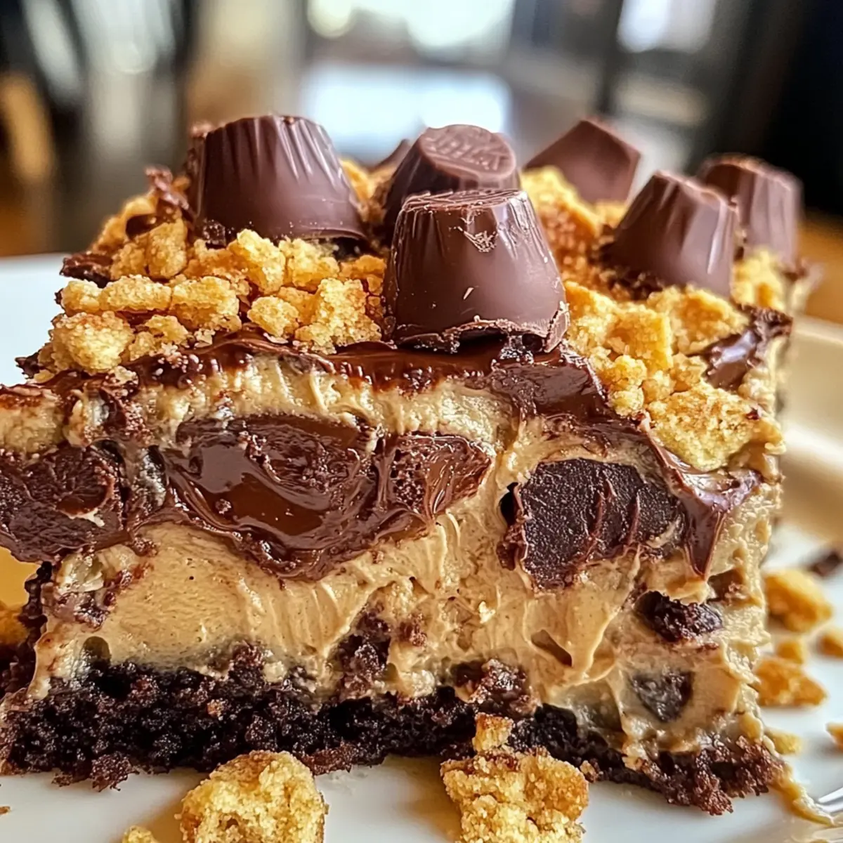 Erdnussbutterbecher Dump-Kuchen einfach und köstlich