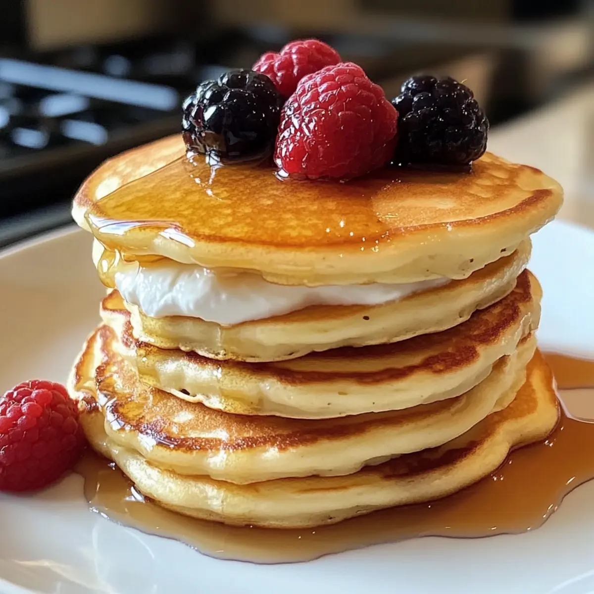 Pfannkuchen mit Naturjoghurt für einen gesunden Genuss