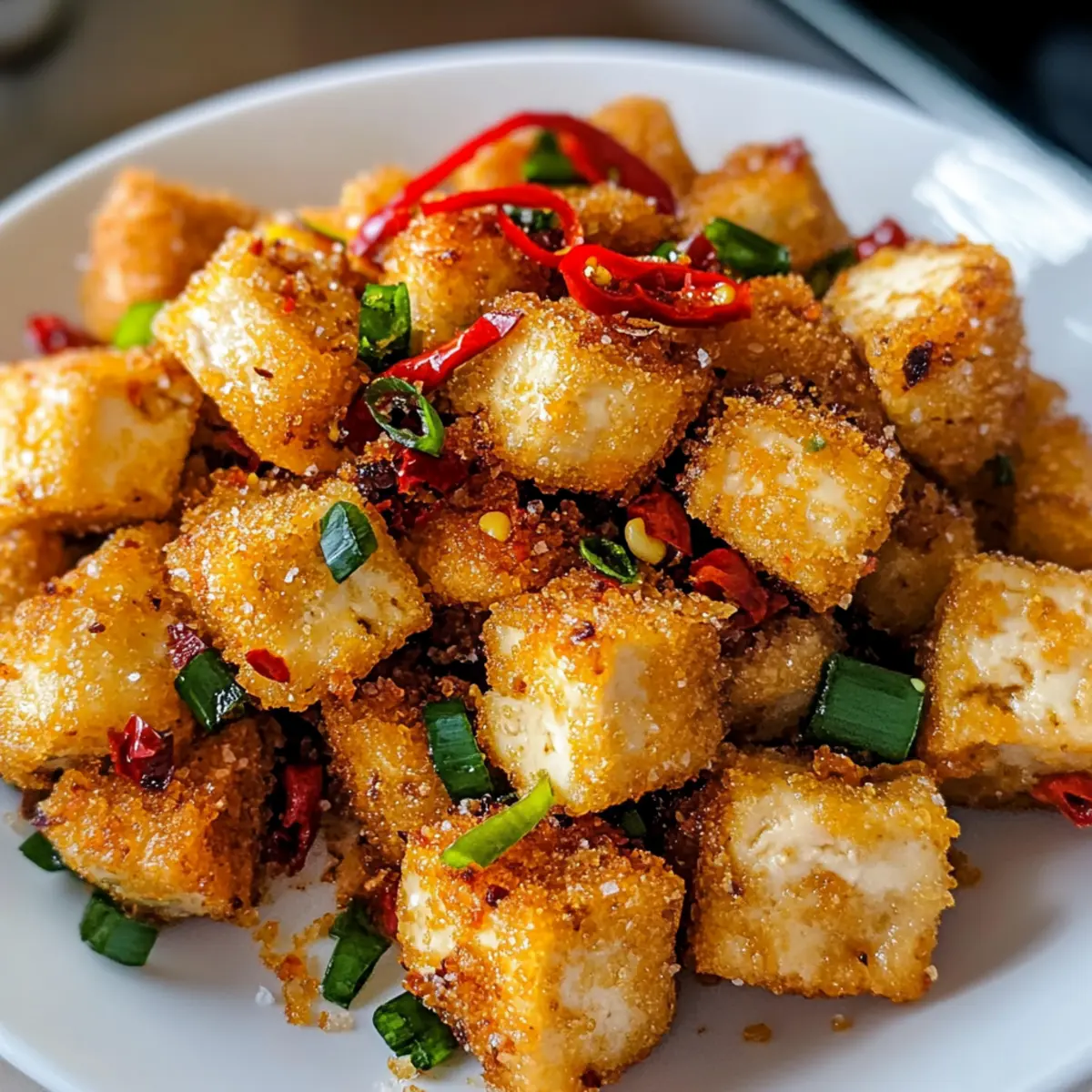 Salz und Chili Tofu: Schneller Snack für Zuhause