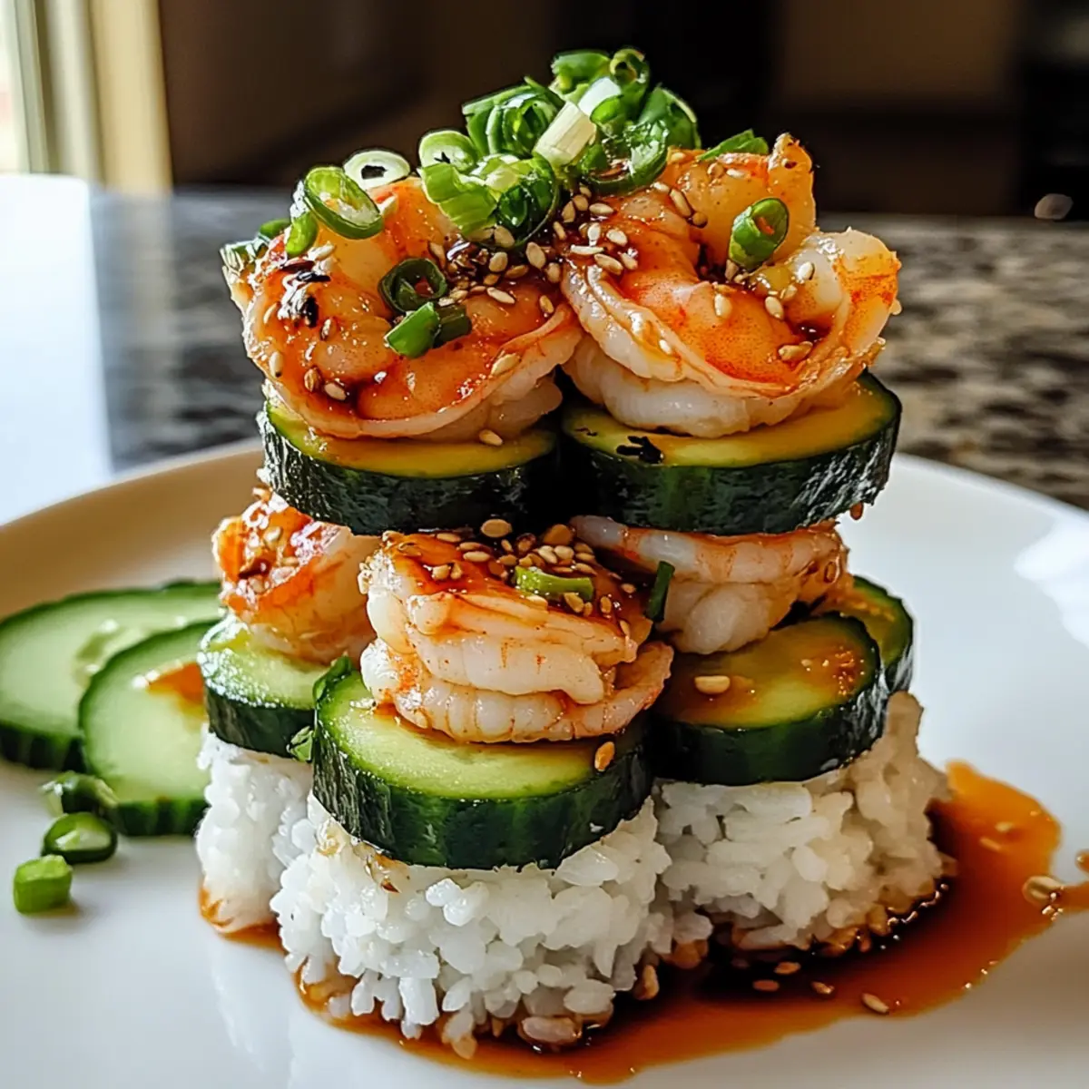 Würzige Garnelen-Sushi-Stapel für Deinen nächsten Genuss