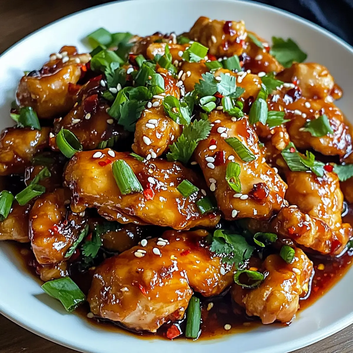 Süßes und würziges thailändisches Hähnchen leicht gemacht