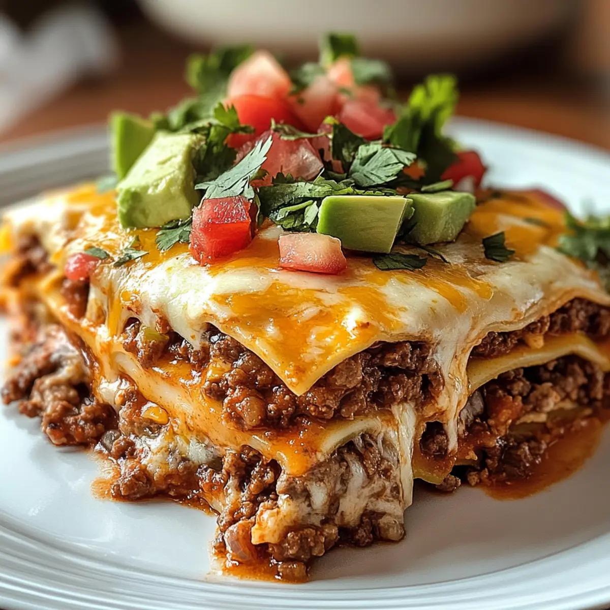 Taco Lasagne für ein schnelles Abendessen
