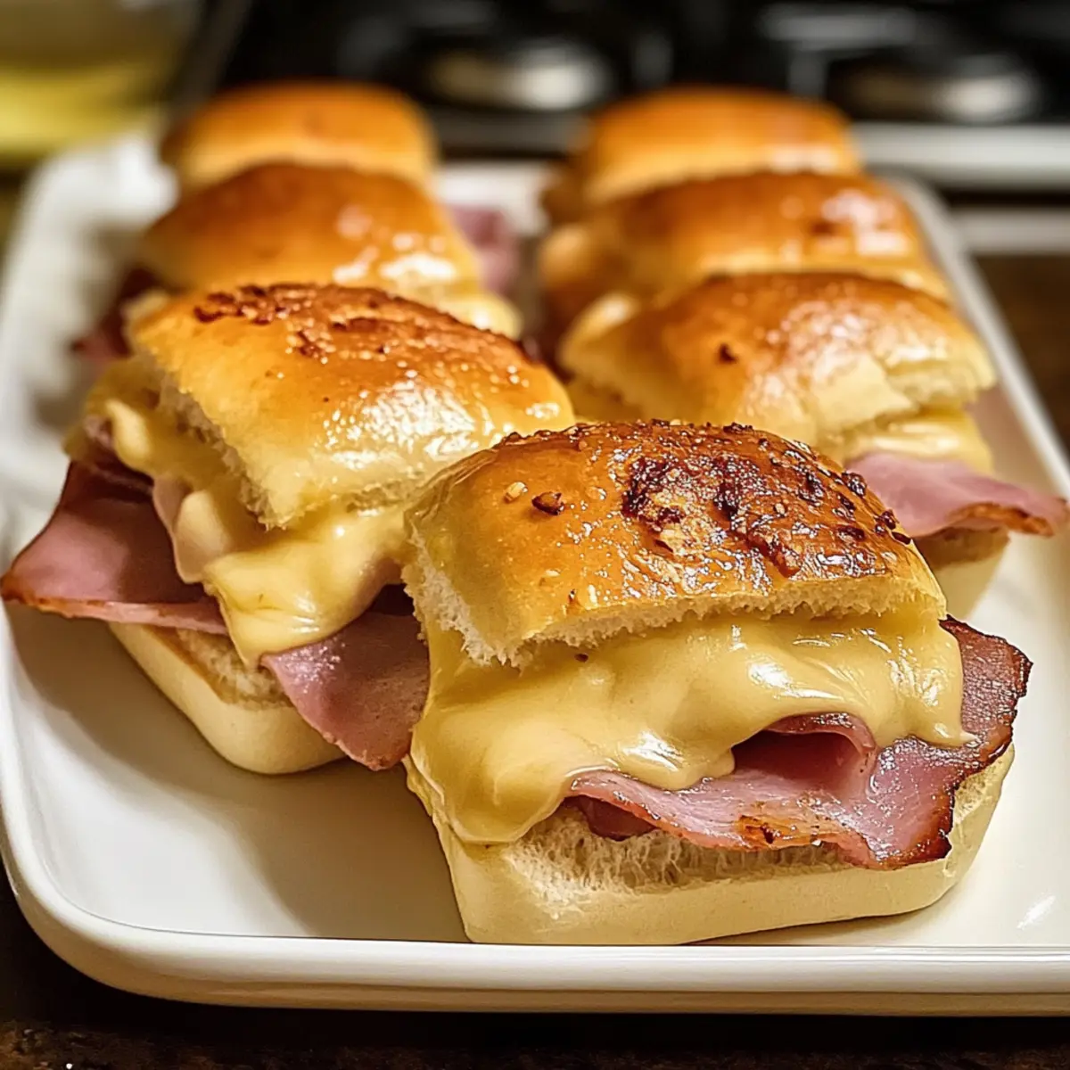 Gebackene Schinken- und Käseslider für Feste