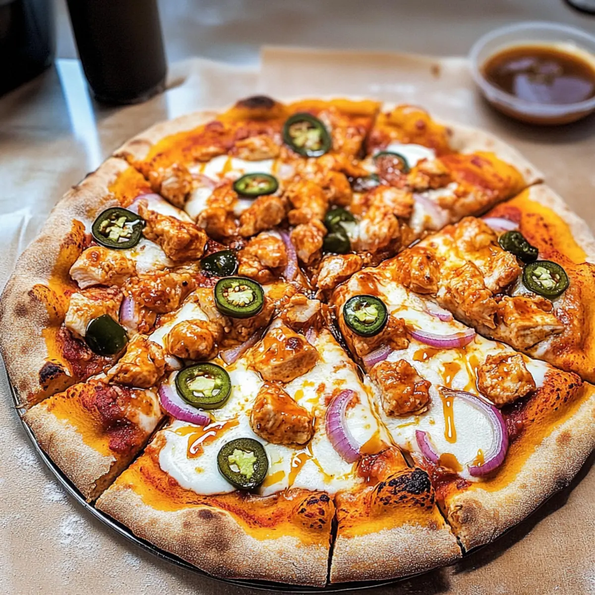 Buffalo-Hühnchen-Pizza für echte Genießer