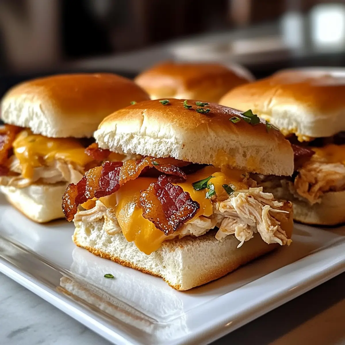 Hühnchen Speck Ranch Brötchen für deine nächste Party