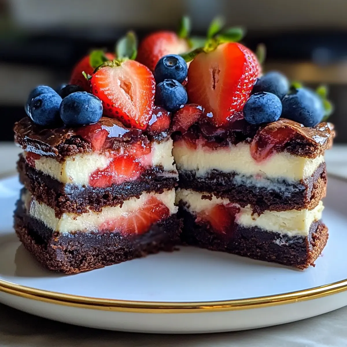 Schokoladige Erdbeer-Shortcake-Braunies zum Verlieben