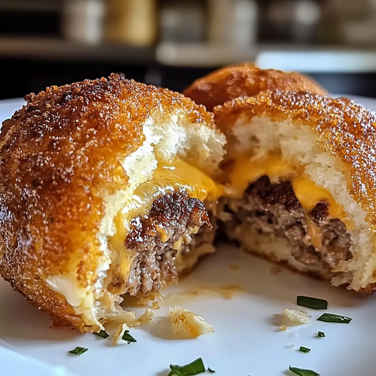 Knoblauch Parmesan Cheeseburger Bomben für jeden Anlass