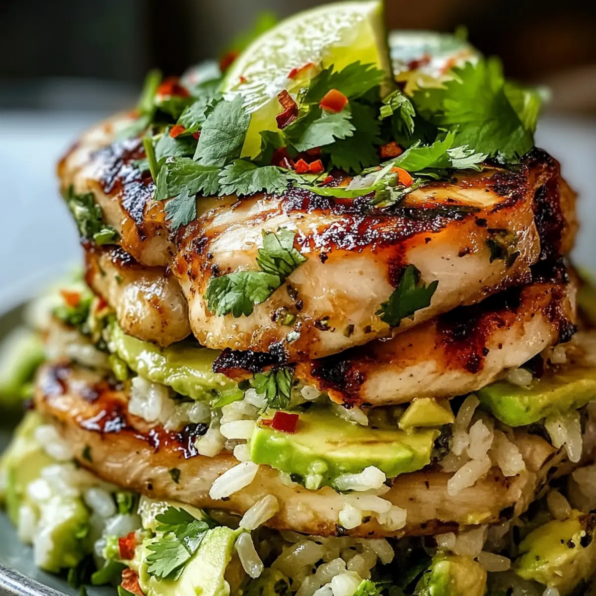 Honig Limette Hähnchen Avocado für schnelles Kochen