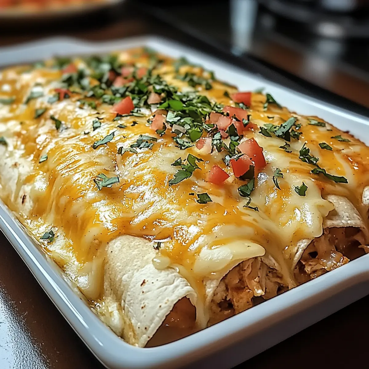 Käse-Hühnchen-Enchiladas für gemütliche Abende