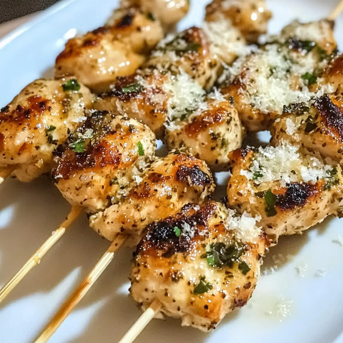 Ranch Knoblauch Parmesan Hähnchenspieße für Grillfreunde