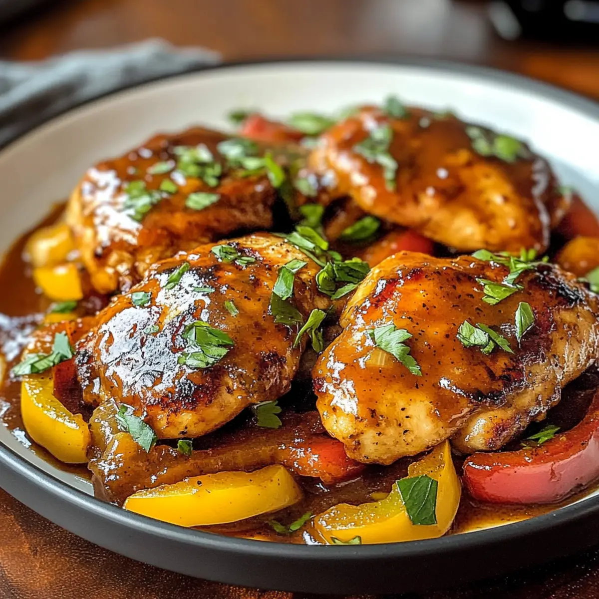 Scharfe süße Hähnchen Diablo für schnelles Dinner