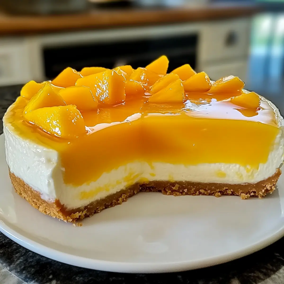 Tropischer Mango-Käsekuchen für den perfekten Sommergenuss