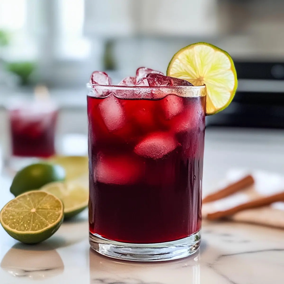 Erfrischendes Hibiskuswasser mit 3 Zutaten