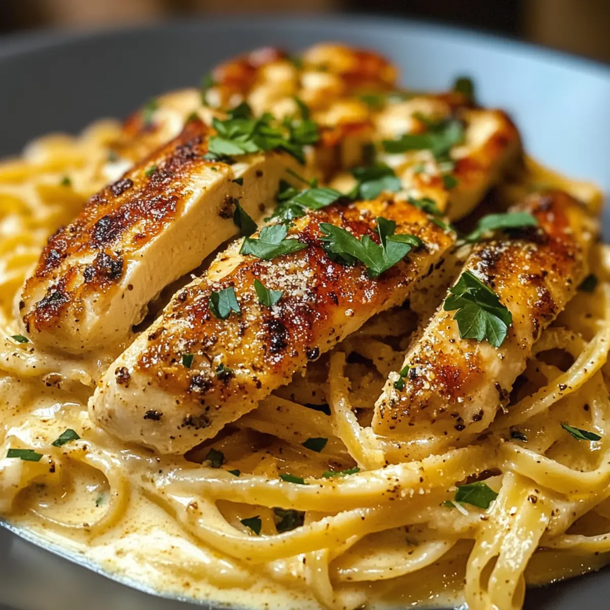 Cajun-Hühnchen & cremige Parmesan-Linguine schnell zubereitet