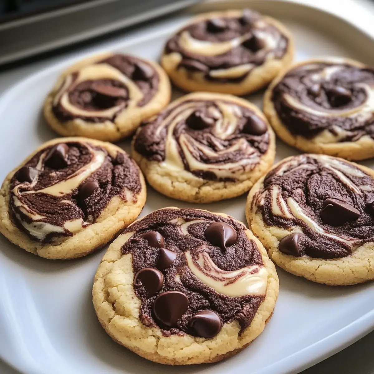 Chewy Schokoladenkeks Marmorplätzchen Rezept