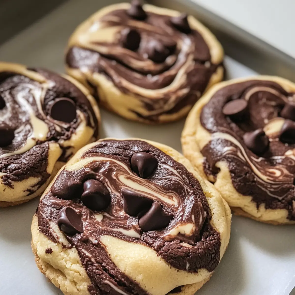 Kauwe Schokoladenstückchen Marmor Kekse für echte Naschkatzen