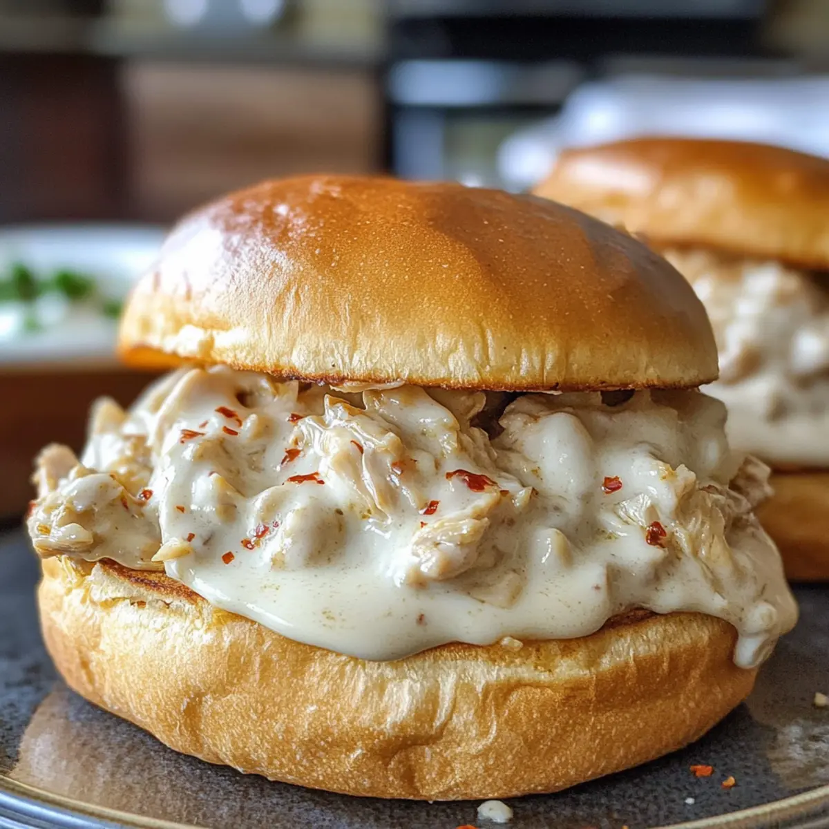 Hühnchen Alfredo Sloppy Joes für schnelle Abende