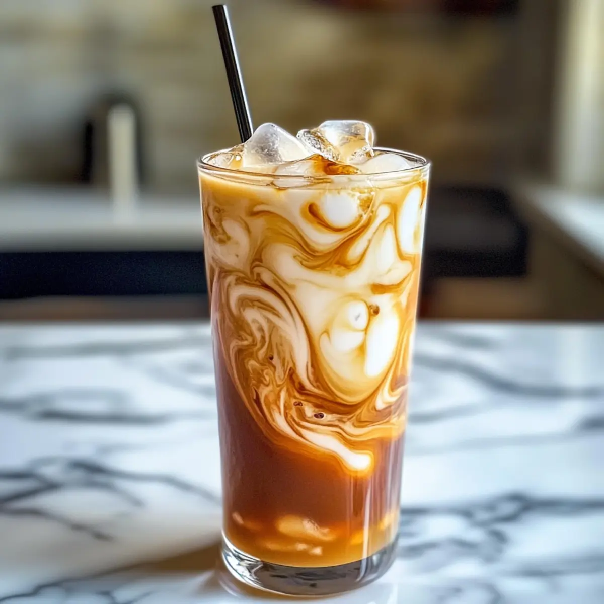 Cremiger Kokosnuss-Thailändischer Eistee für Zuhause