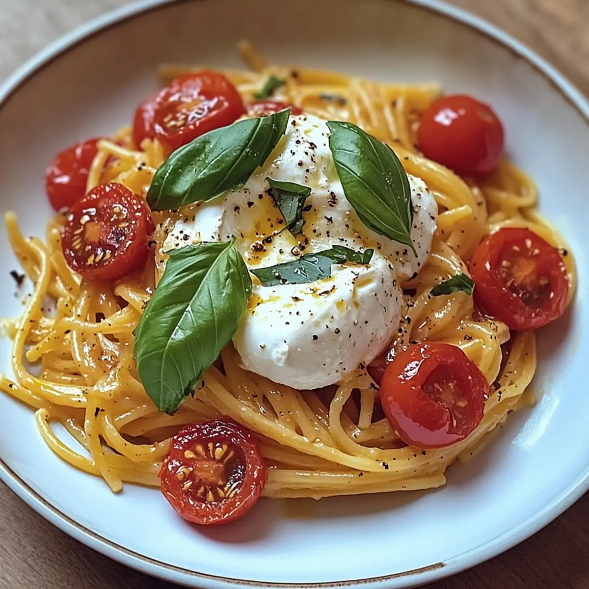 Cremige Tomaten-Burrata-Pasta in nur 30 Minuten