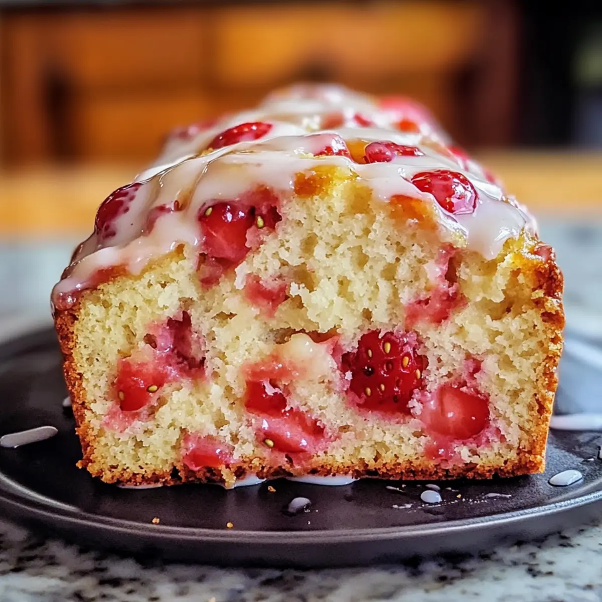 Glasiertes Erdbeerbrot für jeden Anlass genießen